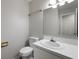 Simple bathroom with single vanity, mirror, and essential fixtures at 105 Londonderry Rd, Goose Creek, SC 29445
