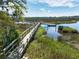 Scenic view of private dock extending into the marsh with lush green surroundings at 1095 Saltwater Cir, Johns Island, SC 29455