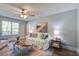 Comfortable living room with a ceiling fan, plush sofa, and an area rug on hardwood floors at 137 Ashton Dr, Goose Creek, SC 29445