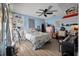 Eclectic bedroom with unique decorations and a vibrant, colorful atmosphere at 1414 E Crossing Ln, Mount Pleasant, SC 29466