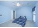 Bright bedroom with vaulted ceilings, ceiling fan and closet at 149 Darcy Ave, Goose Creek, SC 29445