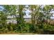 Backyard view of lush foliage and trees featuring a waterway with a private dock in the distance at 1510 Old Rosebud Trl, Awendaw, SC 29429