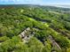 Panoramic aerial view highlighting the property's location amid a dense tree canopy with a golf course nearby at 153 High Hammock Villas, Seabrook Island, SC 29455