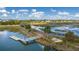 Scenic aerial shot of dock, waterway, and serene marsh views at 1537 Tomato Farm Cir, Mount Pleasant, SC 29464