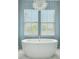 Close-up of soaking tub and window in a modern bathroom, offering serene views at 1537 Tomato Farm Cir, Mount Pleasant, SC 29464