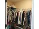 Well-organized closet with ample hanging space for clothing and shelving at 169 Woodbrook Way, Moncks Corner, SC 29461