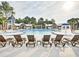 Enjoy this community pool with lounge chairs, splash fountain, and nearby cabanas at 1740 Agate Bay Dr, Mount Pleasant, SC 29466