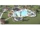 Aerial view of pool, palm trees, and chairs in community area at 199 Belfort Pl, Summerville, SC 29486