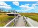 Close-up view of a private dock with a boat lift, ready for boating and water activities at 2128 Breezy Point Dr, Mount Pleasant, SC 29466