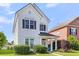 Two-story white house with black shutters, complemented by a neatly landscaped yard and a welcoming front porch at 221 Trillium Ave, Summerville, SC 29483