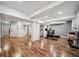 Spacious basement featuring laminated wood flooring with a workout area at 3011 River Vista Way, Mount Pleasant, SC 29466