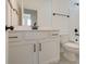 Bathroom featuring a white vanity, modern fixtures, and a shower-tub combo with tile surround at 3118 Vanessa Lynne Blvd, Johns Island, SC 29455