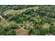 Aerial view showcases meticulously designed gardens, lush greenery, and scenic walkways throughout the estate at 32 Middleton Oaks Rd, Charleston, SC 29414