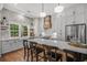 Modern kitchen featuring gray cabinets, white countertops, tile backsplash, and stainless steel appliances at 32 Middleton Oaks Rd, Charleston, SC 29414
