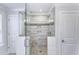 Modern shower with glass enclosure and tiled surround at 321 Houston Dr, Ladson, SC 29456