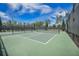 Well-maintained tennis and pickleball court surrounded by fencing and mature trees at 331 Fish Creek Ct, Summerville, SC 29486