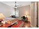Bedroom with ceiling fan, window and hardwood flooring at 3726 Orion Ln, Mount Pleasant, SC 29466