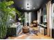 Stylish living room with dark walls, wood floors, and eclectic decor at 3741 Juneberry Ct, Mount Pleasant, SC 29466