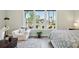 Bright bedroom featuring a large picture window with a view of the lake at 393 Tupelo Lake Dr, Summerville, SC 29486