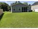 Well-maintained backyard featuring a screened-in porch and lush green grass, perfect for outdoor enjoyment at 4804 Oak Haven Pl, Summerville, SC 29485