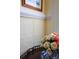 Close up view of a hallway showcasing the ornate trim and decorative wall covering at 5 Logan St, Charleston, SC 29401