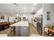 Large kitchen with stainless steel appliances, a center island with seating, and an open layout at 504 Marsh Cove Cir, Summerville, SC 29486