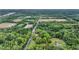 Sprawling aerial view showcases the property with lush greenery and a long road nearby at 516 Hope Plantation Ln, Jacksonboro, SC 29452