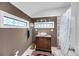 Bathroom vanity with vessel sink and stained glass windows at 516 Hope Plantation Ln, Jacksonboro, SC 29452