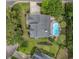 Birds eye view of lovely home, showcasing its pool, greenery, landscaping and neighborhood at 555 Pointe Of Oaks Rd, Summerville, SC 29485