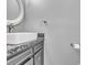 Bathroom sink vanity features a mosaic tile countertop and gray cabinets at 680 Buckhall Ct, Mount Pleasant, SC 29464