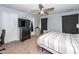 Bedroom featuring TV, ceiling fan and closet at 100 Pine Hall Dr, Goose Creek, SC 29445