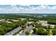 Aerial view of the home's location with surrounding greenery, nearby conveniences, and serene distant water views at 114 Rowans Creek Dr, Charleston, SC 29492