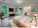Serene main bedroom with ample space, large windows, and an adjoining bathroom at 123 Lewisfield Dr, North Charleston, SC 29418