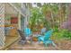 Backyard patio with a firepit surrounded by Adirondack chairs, perfect for entertaining at 13 32Nd Ave, Isle of Palms, SC 29451