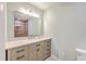 Bathroom featuring a wooden vanity with modern fixtures and ample counter space at 13 32Nd Ave, Isle of Palms, SC 29451
