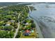 Scenic aerial view showcasing the landscape with waterfront access and lush greenery at 1467 Battalion Dr, James Island, SC 29412