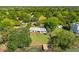 Aerial view of property featuring lush greenery, a private dock and waterfront access at 1467 Battalion Dr, James Island, SC 29412