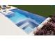Backyard pool featuring an in-pool spa and meticulous tile work at 1467 Battalion Dr, James Island, SC 29412
