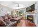 Comfortable living room with lake views, fireplace, and stylish decor at 1709 Blalock St, Mount Pleasant, SC 29466