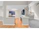 Open kitchen design with stainless appliances and views of the stairway at 1851 Oleander Ct, Charleston, SC 29414
