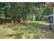 Expansive backyard with lush lawn, framed by a wooden fence and mature trees, offering privacy and ample space at 19 Milano Ct, Hanahan, SC 29410