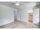 This bedroom offers great natural light and access to a closet and hallway at 19 Milano Ct, Hanahan, SC 29410