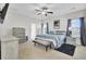 Serene bedroom with neutral walls, a ceiling fan, and comfortable furniture at 192 Weeping Cypress Dr, Moncks Corner, SC 29461