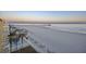 Beautiful beach view from the balcony offers views of the coastline and pier at 201 W Arctic Ave # 406, Folly Beach, SC 29439