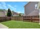 A spacious fenced backyard with lush green grass, perfect for outdoor activities and entertaining at 2025 Maybelles Ln, Charleston, SC 29414