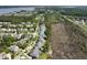 Wide aerial shot of a community near the water, backing onto marshland at 2141 Sandy Point Ln, Mount Pleasant, SC 29466