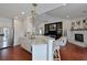 Open concept kitchen with a breakfast bar and views of living spaces at 2141 Sandy Point Ln, Mount Pleasant, SC 29466