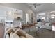 Bright living room with vaulted ceiling and an open concept layout at 2141 Sandy Point Ln, Mount Pleasant, SC 29466