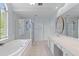 Bathroom with double sinks, bathtub, and a separate shower room at 2184 Tall Grass Cir, Mount Pleasant, SC 29466