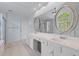Lovely bathroom with double vanity sinks and a walk-in shower at 2184 Tall Grass Cir, Mount Pleasant, SC 29466